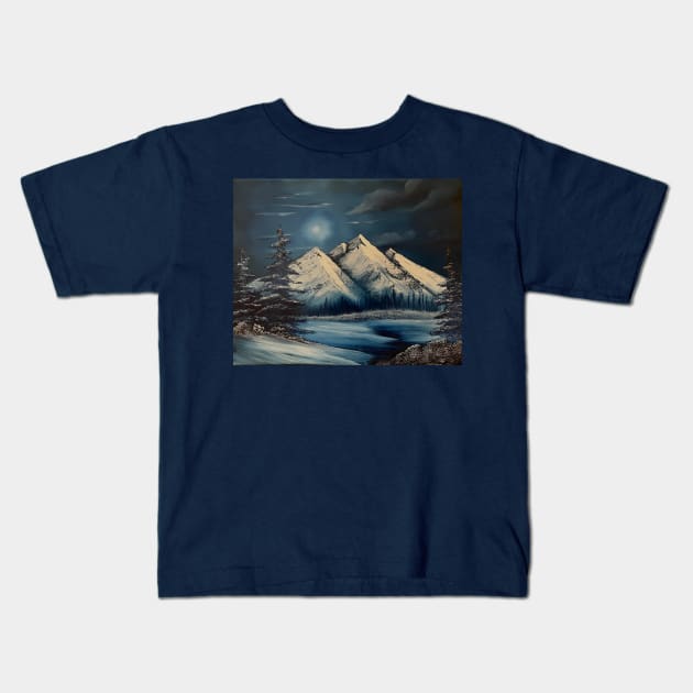 A Perfect Winter Night Kids T-Shirt by J&S mason